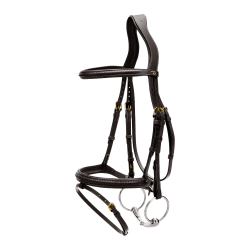 Briglia Dy'on collezione D capezzina combinata intrecciata Nero