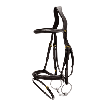 Briglia Dy'on collezione D capezzina combinata intrecciata Nero