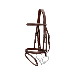 Briglia Working by Dy'on con capezzina combinata e moschettoni Marrone