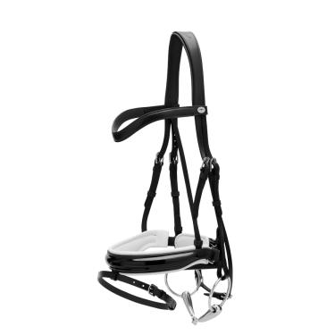 Briglia Working by Dy'on Capezzina Combinata Larga Lucida Fodera Bianca