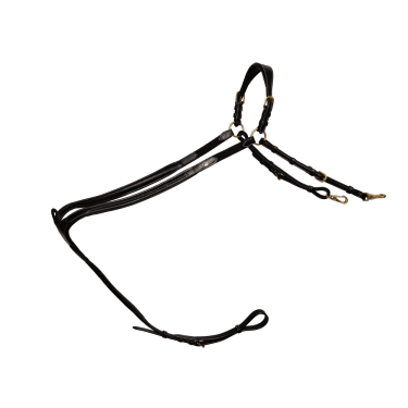 Brustblatt mit geflochtenem Steg D Kollektion Dy'on Nero Brustblatt mit geflochtenem Steg D Kollektion Dy'on Nero