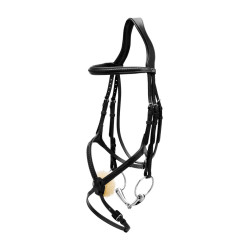 Briglia Capezzina Incrociata Intrecciata New English Collection Dy'on Nero