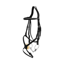 Briglia Capezzina Incrociata Intrecciata New English Collection Dy'on Nero