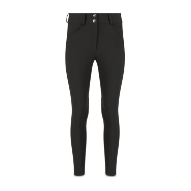 Pantaloni da equitazione Kentucky Miami da donna con grip al ginocchio Nero