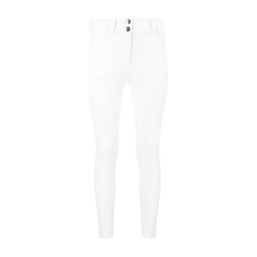 Pantaloni da equitazione Kentucky Miami da donna con grip al ginocchio Bianco