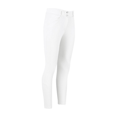 Pantaloni da equitazione Kentucky Miami da donna con grip al ginocchio Bianco