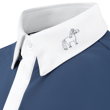 Polo da competizione Kentucky Osaka a maniche lunghe per ragazzo Marina Blu marino