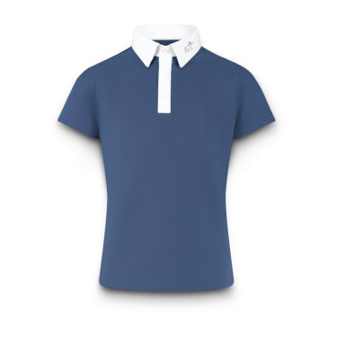 Polo da competizione Kentucky Osaka a maniche corte per ragazzo Marina Blu marino