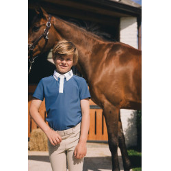 Polo da competizione Kentucky Osaka a maniche corte per ragazzo Marina Blu marino