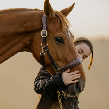 Capezzina in cuoio D Collection by Dy'on Marrone