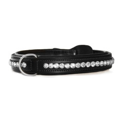 Collare per cane Equestrian Stockholm con strass Nero edizione