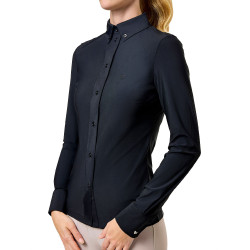 Camicia a maniche lunghe da donna Equestrian Stockholm Performance Nero Camicia a maniche lunghe da donna Equestrian Stockholm Performance Nero