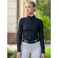 Camicia a maniche lunghe da donna Equestrian Stockholm Performance Bianco Camicia a maniche lunghe da donna Equestrian Stockholm Performance Bianco