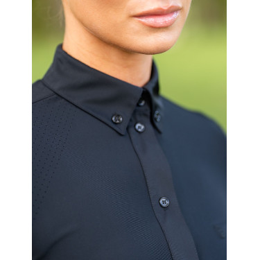 Camicia a maniche lunghe da donna Equestrian Stockholm Performance Nero Camicia a maniche lunghe da donna Equestrian Stockholm Performance Nero