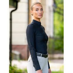 Camicia a maniche lunghe da donna Equestrian Stockholm Performance Nero Camicia a maniche lunghe da donna Equestrian Stockholm Performance Nero