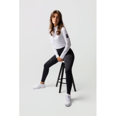 Pantaloni aderenti B Vertigo Jenny con fondello in pelle da donna Nero