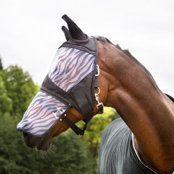 Maschera anti-mosche Zebra Horze Nero