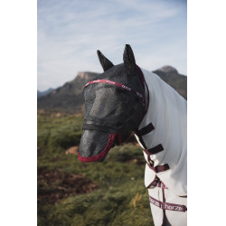 Maschera anti-mosche Horze con cerchietti Vino Windsor Bordeaux