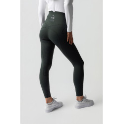 Leggings termici B Vertigo senza cuciture con grip integrale Leonora Scarabèo verde