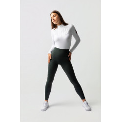 Leggings termici B Vertigo senza cuciture con grip integrale Leonora Scarabèo verde