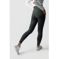 Leggings termici B Vertigo senza cuciture con grip integrale Leonora Scarabèo verde