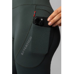 Leggings termici B Vertigo senza cuciture con grip integrale Leonora Scarabèo verde