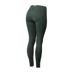 Leggings termici B Vertigo senza cuciture con grip integrale Leonora Scarabèo verde