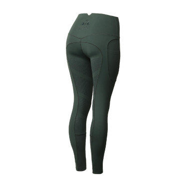Leggings termici B Vertigo senza cuciture con grip integrale Leonora Scarabèo verde