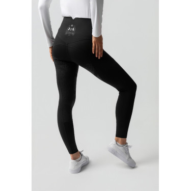 Leggings termici B Vertigo senza cuciture con grip integrale Leonora Nero bellezza