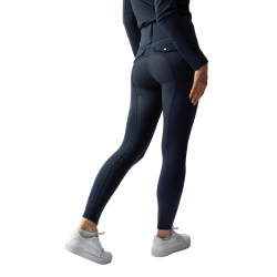 Leggings termici ibridi Horze Anya full grip Mirtillo Blu