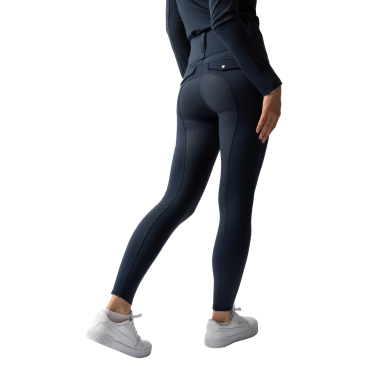 Leggings termici ibridi Horze Anya full grip Mirtillo Blu
