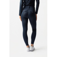 Leggings termici ibridi Horze Anya full grip Mirtillo Blu