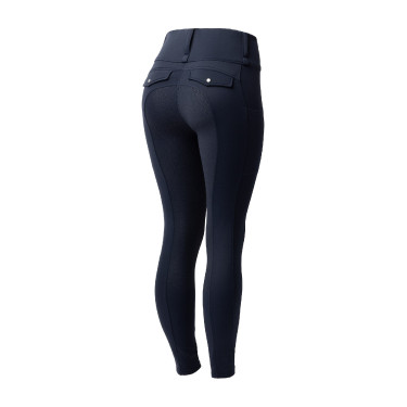 Leggings termici ibridi Horze Anya full grip Mirtillo Blu