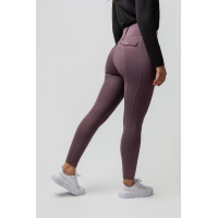 Leggings termici ibridi Horze Anya full grip Selce viola