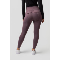 Leggings termici ibridi Horze Anya full grip Selce viola