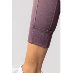 Leggings termici ibridi Horze Anya full grip Selce viola