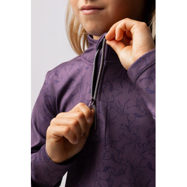 Maglietta da allenamento Pegasus per bambini Horze Selce Grigio