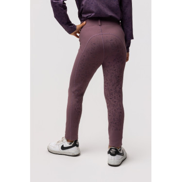 Leggings termici da bambino Horze Dea con grip completo Selce Grigio