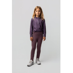 Leggings termici da bambino Horze Dea con grip completo Selce Grigio