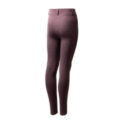 Leggings termici da bambino Horze Dea con grip completo Selce Grigio