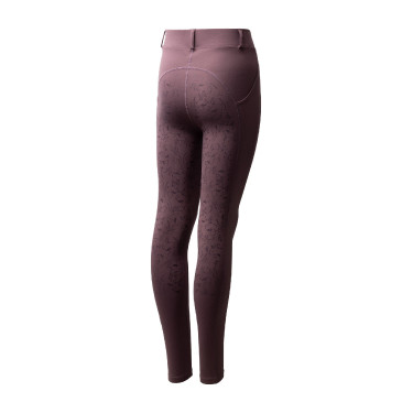 Leggings termici da bambino Horze Dea con grip completo Selce Grigio