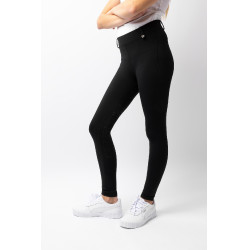 Leggings termici da bambino Horze Dea con grip completo Nero