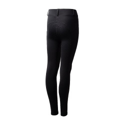 Leggings termici da bambino Horze Dea con grip completo Nero