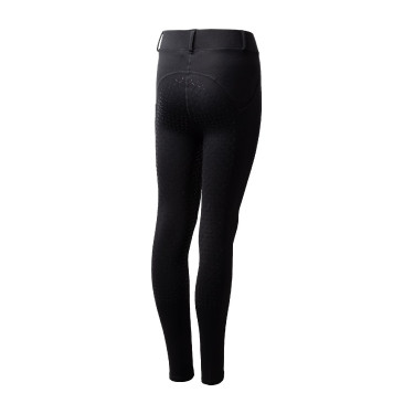 Leggings termici da bambino Horze Dea con grip completo Nero