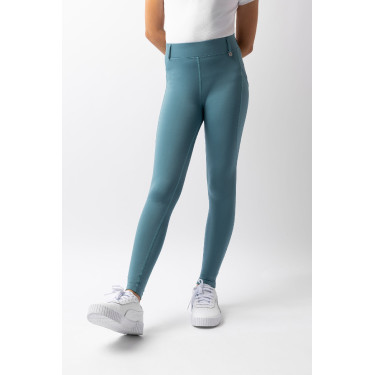 Leggings da equitazione per bambini Horze Dea Blu artico