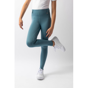 Leggings da equitazione per bambini Horze Dea Blu artico