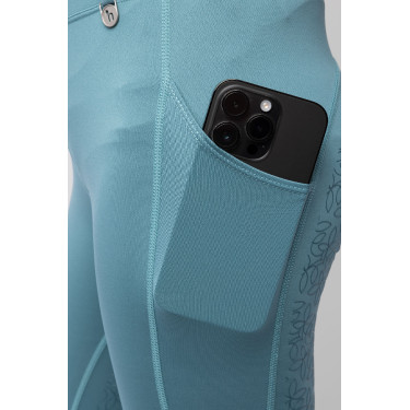 Leggings da equitazione per bambini Horze Dea Blu artico