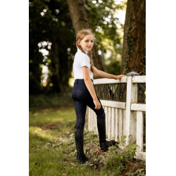 Leggings da equitazione per bambini Horze Dea Grigio fumo Leggings da equitazione per bambini Horze Dea Grigio fumo