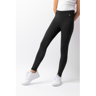 Leggings da equitazione per bambini Horze Dea Nero
