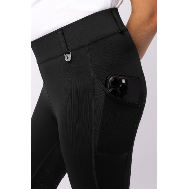 Leggings da equitazione per bambini Horze Dea Nero